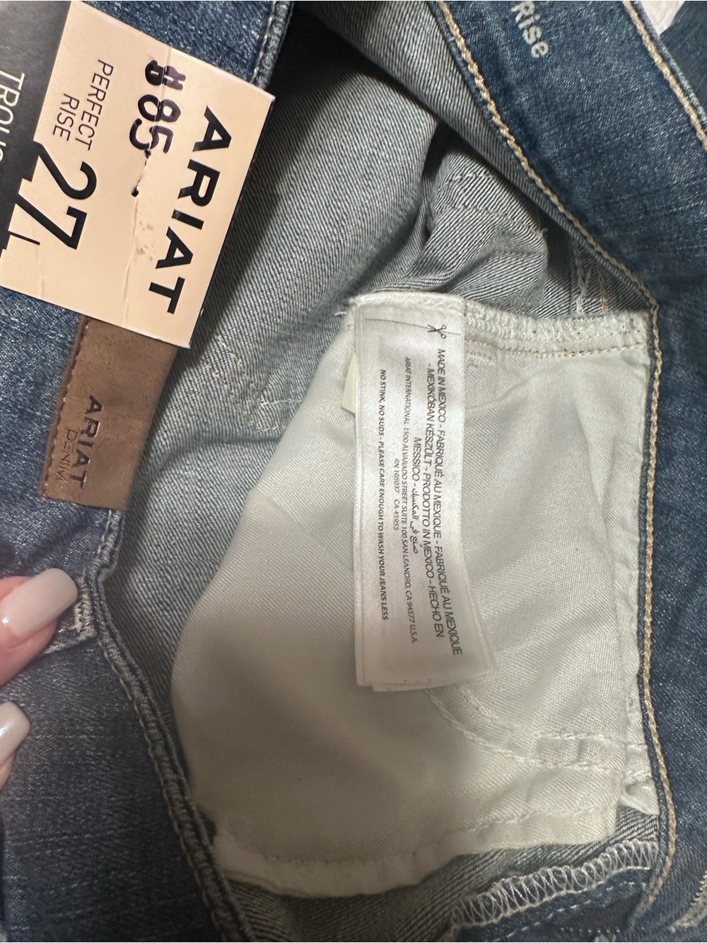 Ariat Blue Denim “Tennessee” Trouser Jeans size 27 - Picture 6 of 6